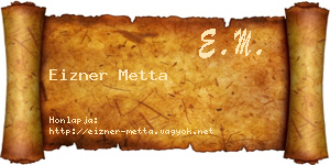 Eizner Metta névjegykártya